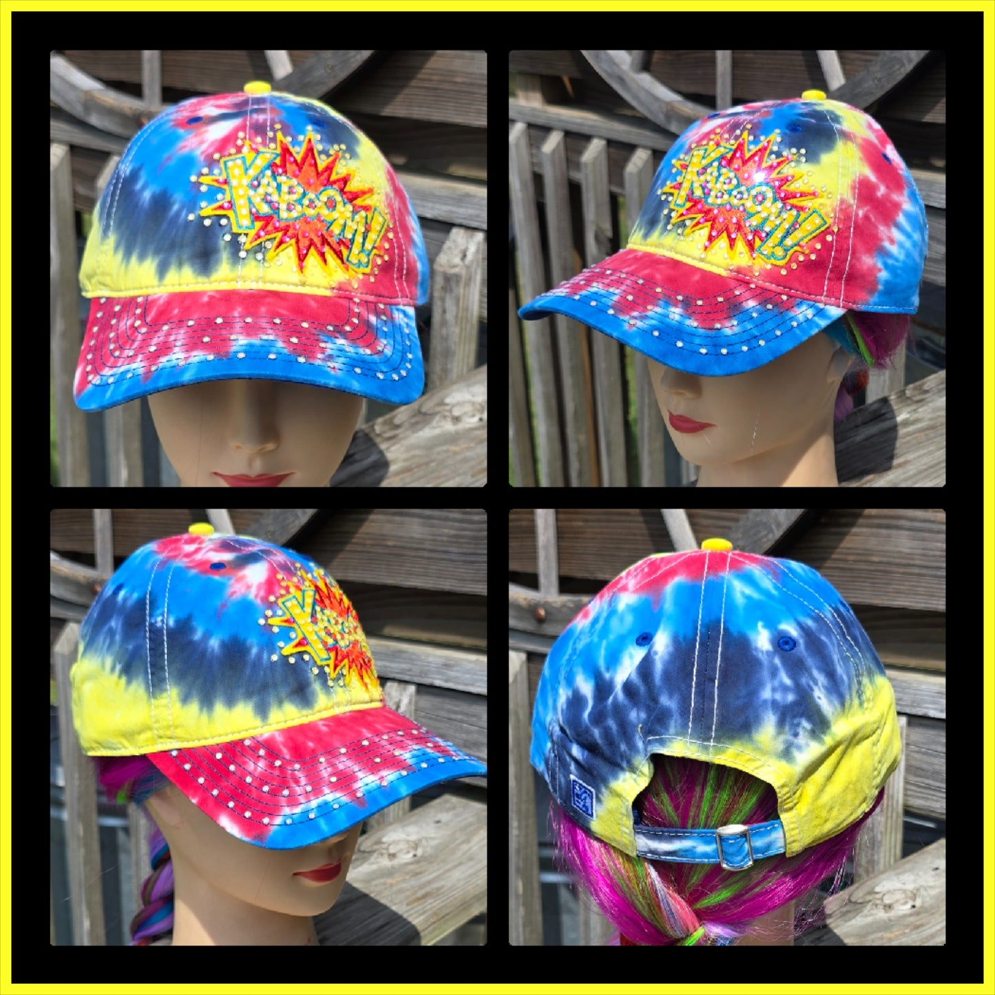 Tye Dye Kaboom BLING Hat