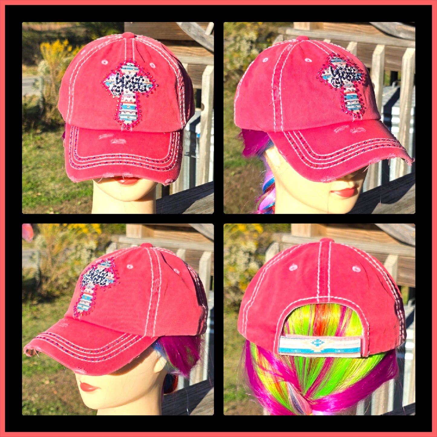 Pink Ya'll Cross BLING Hat