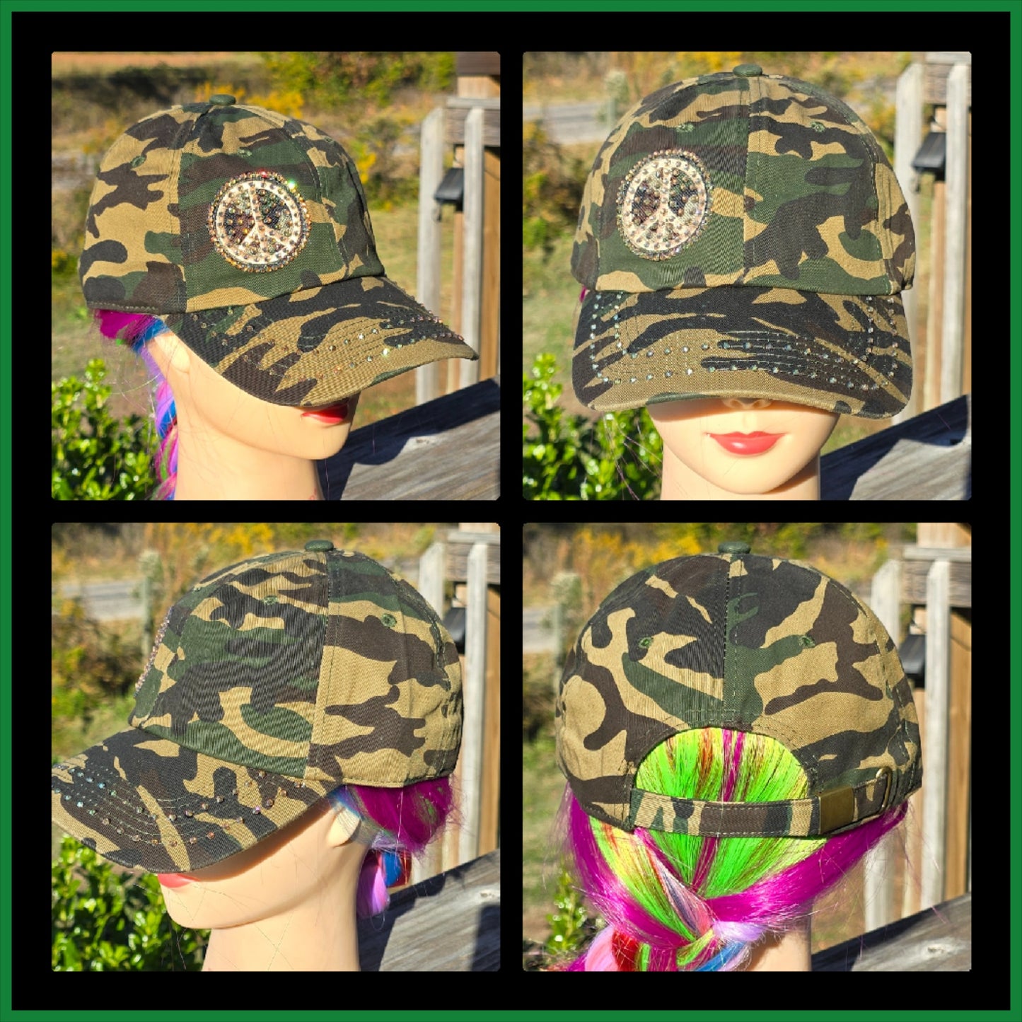 Camo Peace BLING Hat