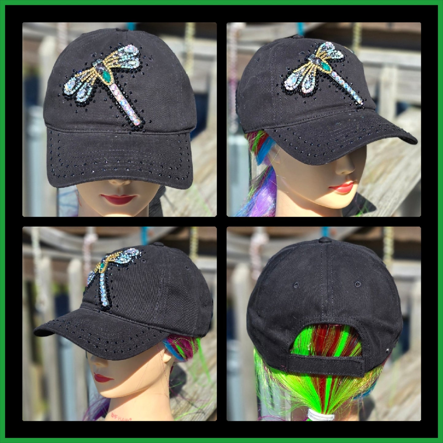 Black Dragonfly BLING Hat