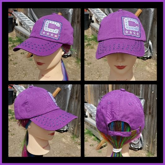 Purple Captins BLING Hat