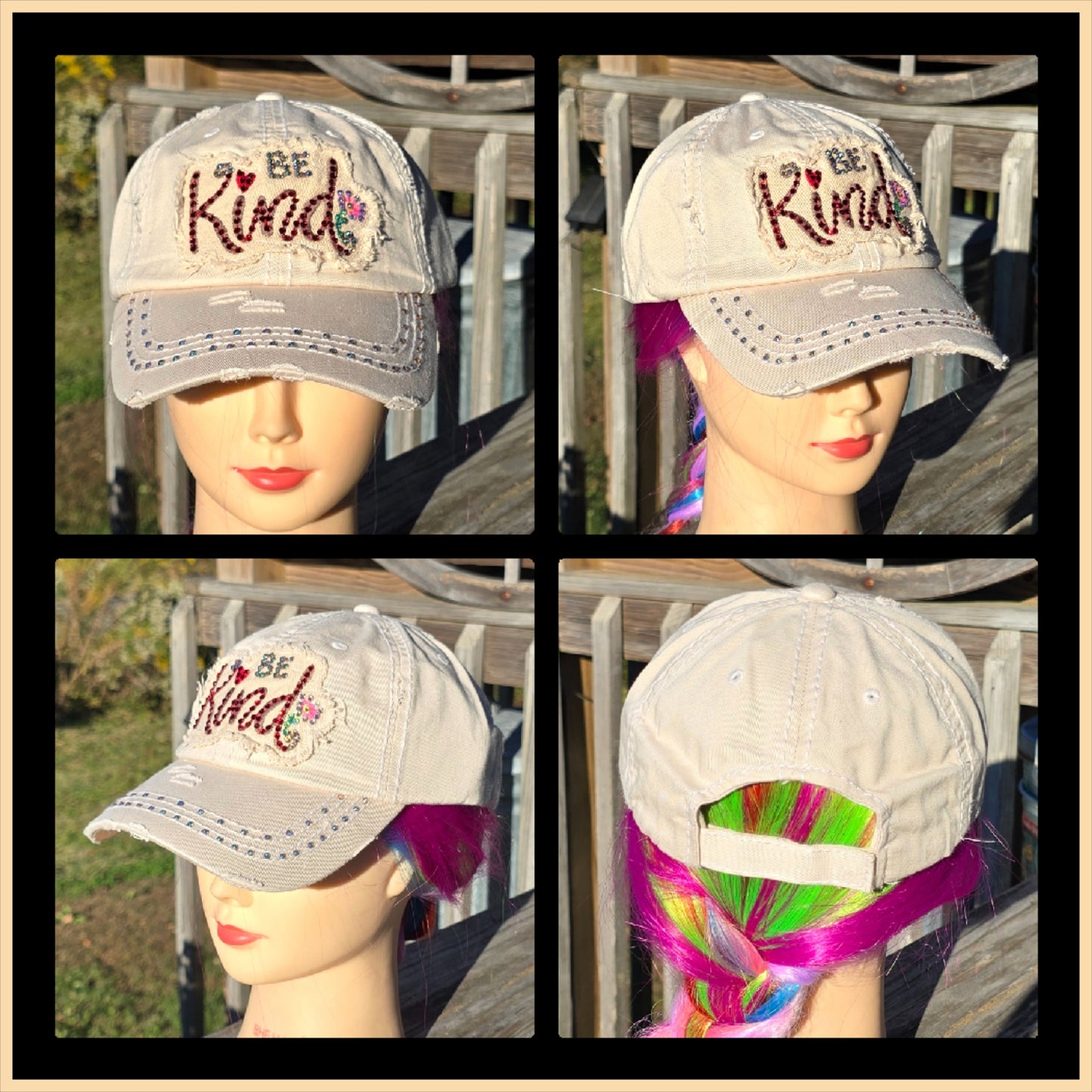 Cream Be Kind BLING Hat