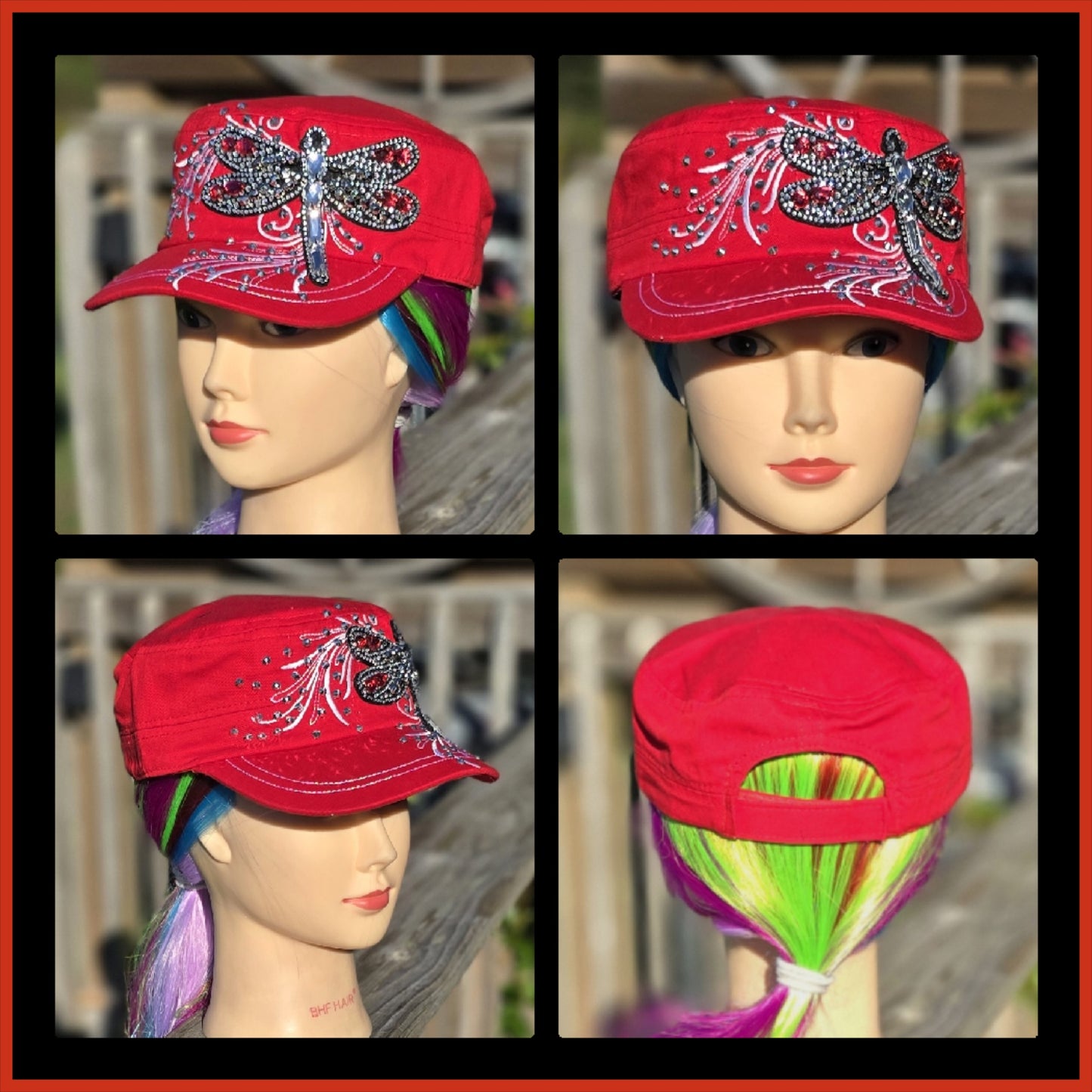 Red Dragonfly BLING Hat