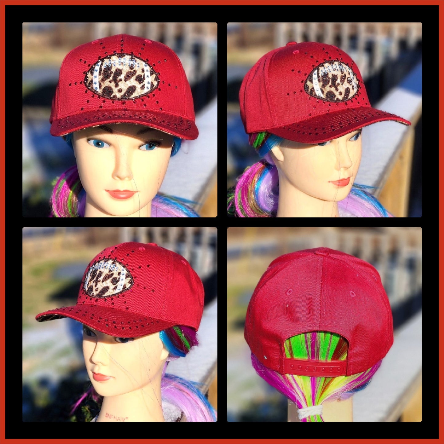 Maroon Football BLING Hat