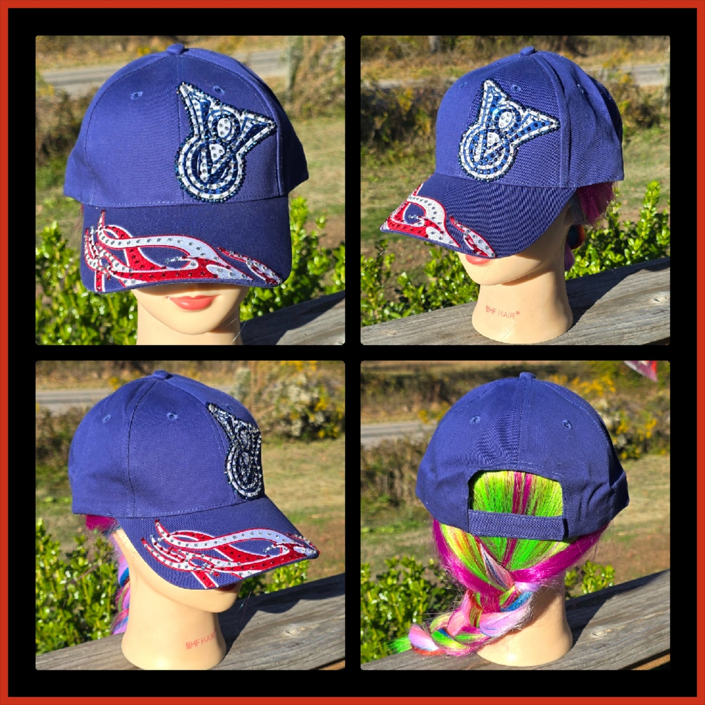 Royal Blue V8 BLING Hat