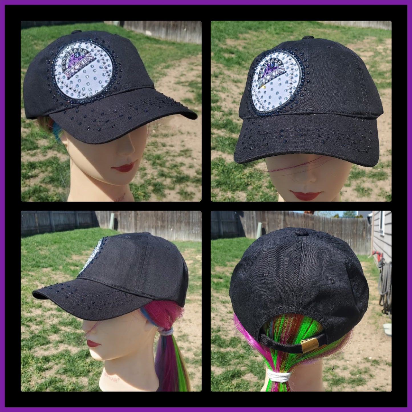Black Colorado Rockies BLING Hat