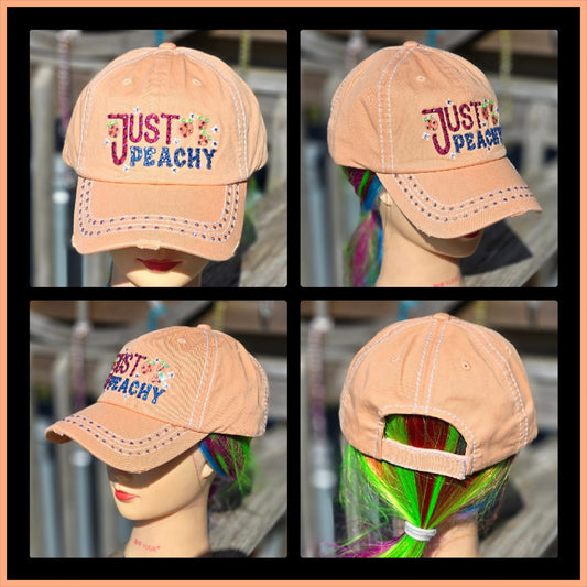 Peach Just Peachy BLING Hat
