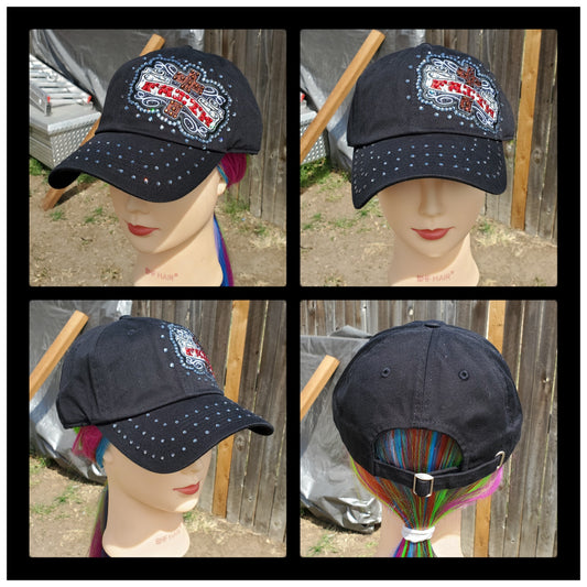 Black Faith BLING Hat