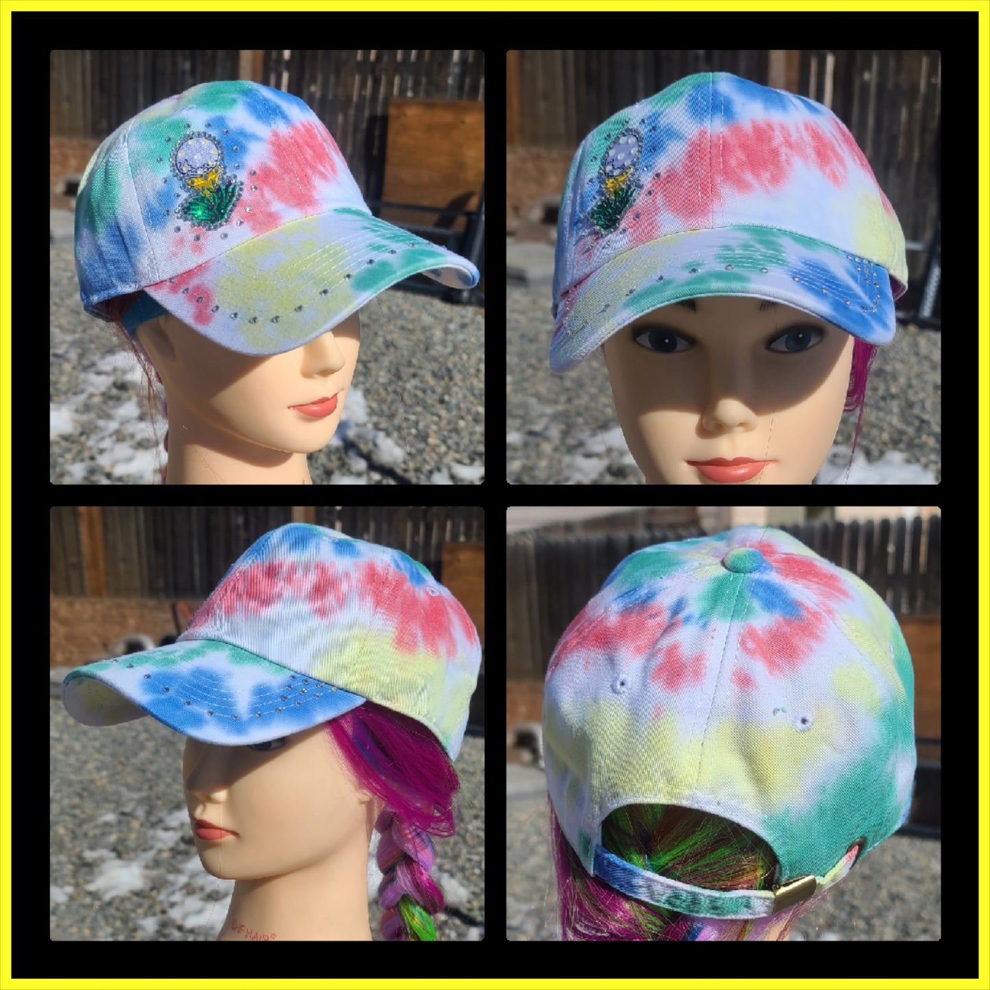 Tie Dye Golf Tie BLING Hat