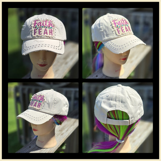Stone Faith Over Fear BLING Hat