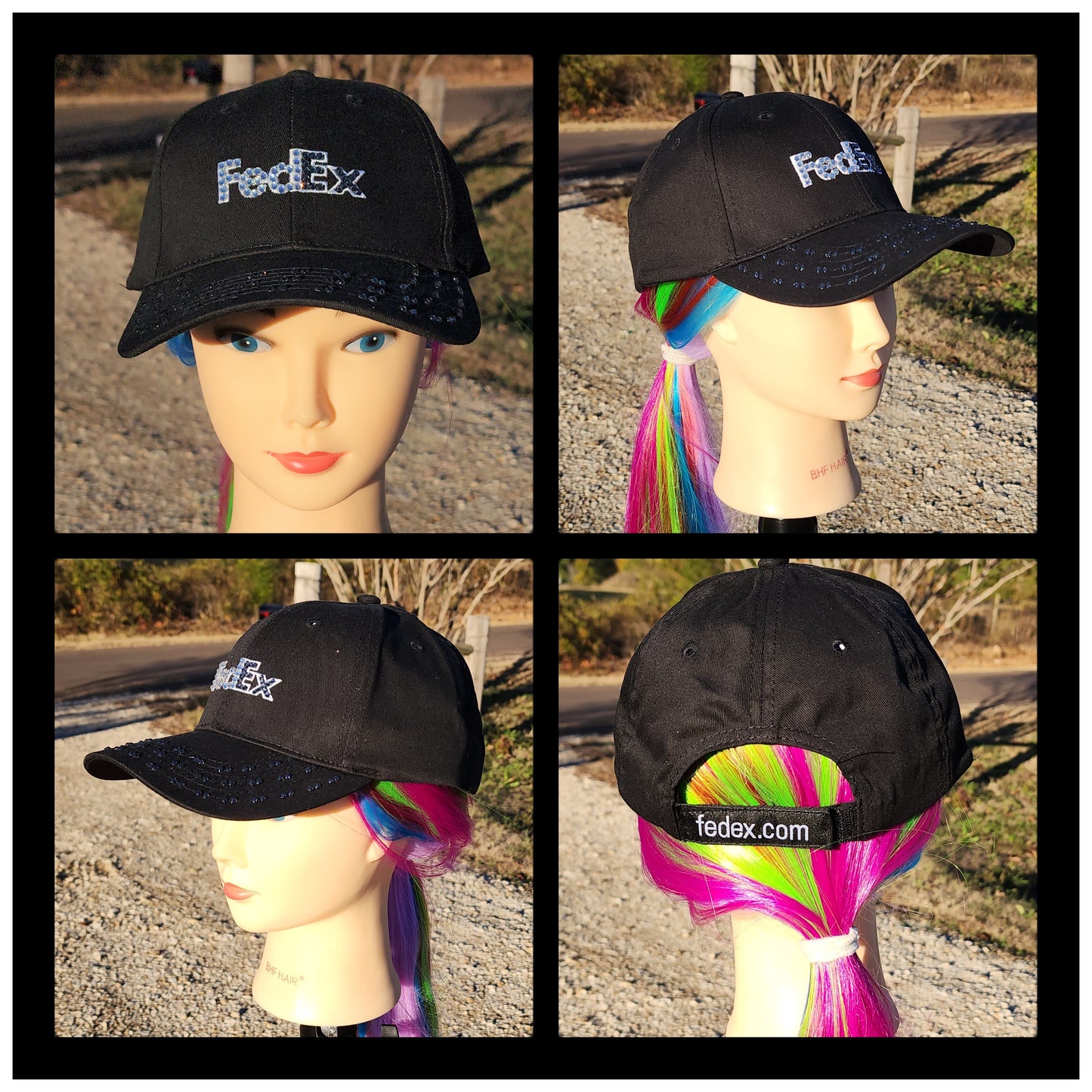 Black Fed Ex BLING Hat