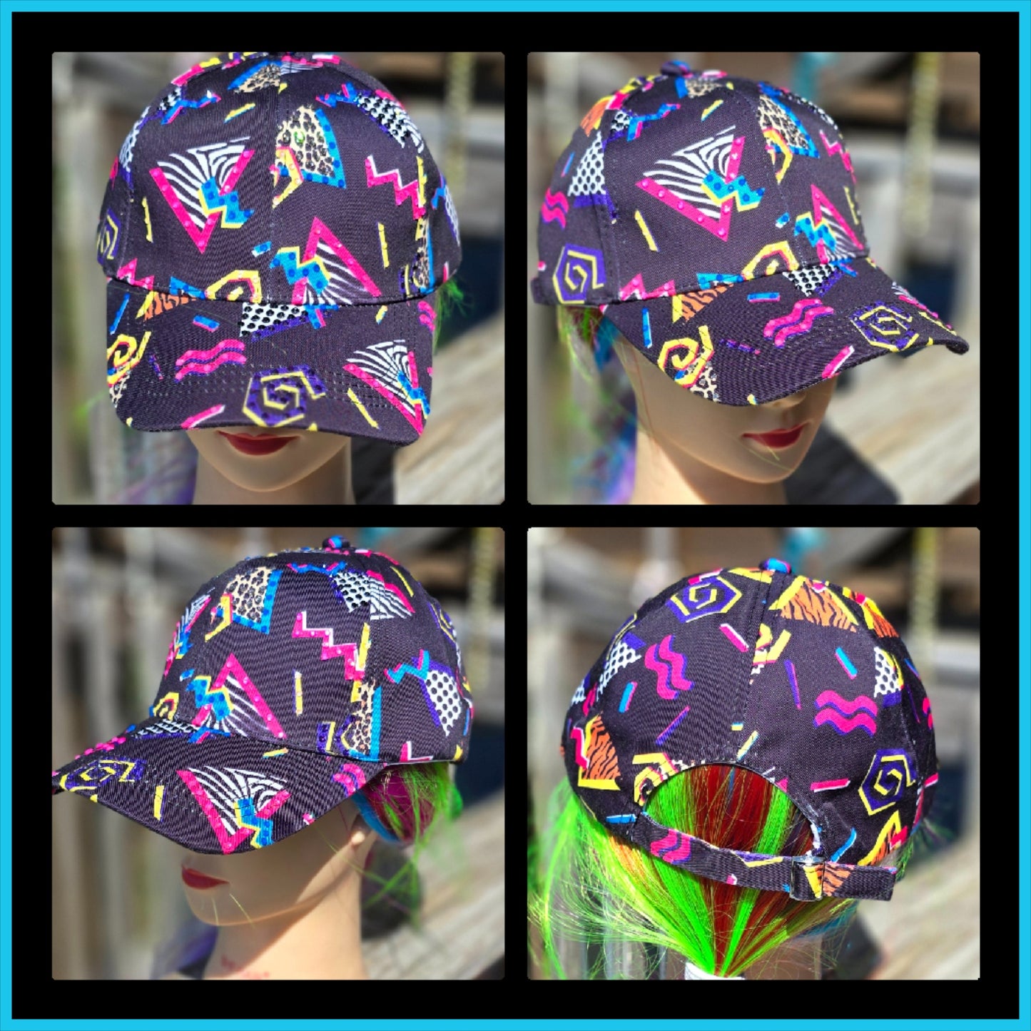 Black & Multi Colored Fun BLING Hat