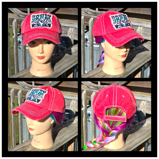 Pink Howdy Ya'll BLING Hat