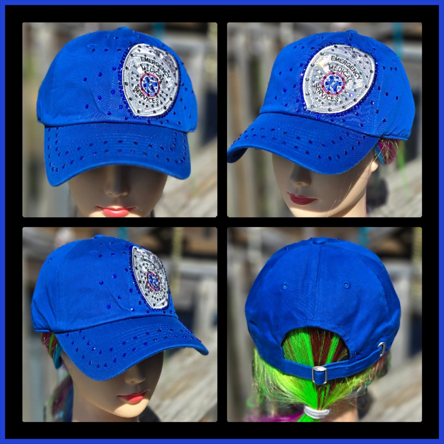 Royal Blue EMS BLING Hat