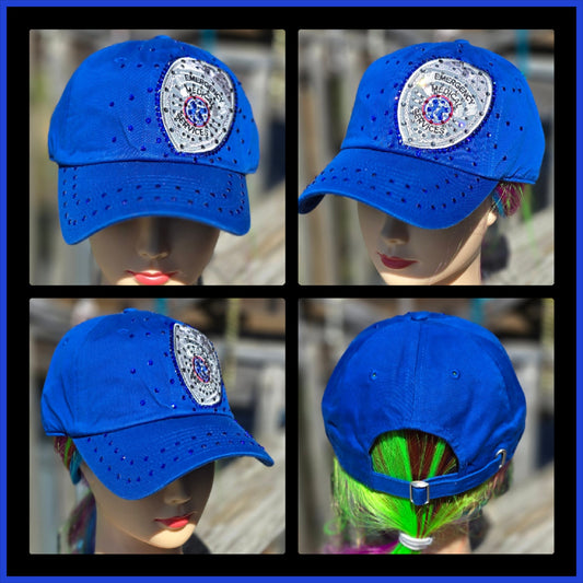 Royal Blue EMS BLING Hat