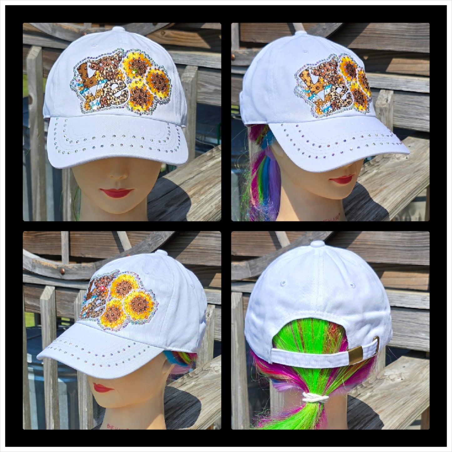White Cow Love BLING Hat