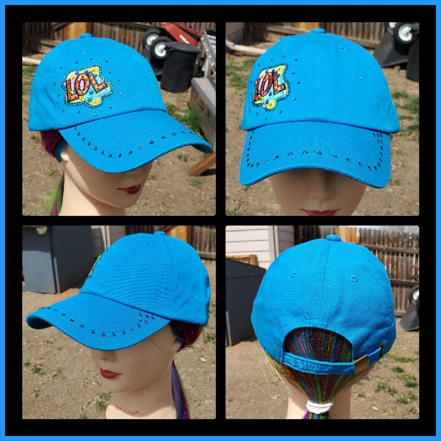 Turquoise LOL BLING Hat