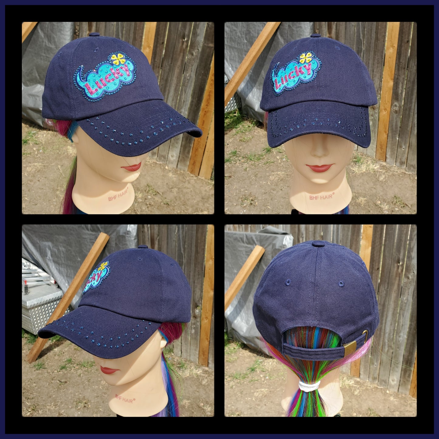 Navy Blue Lucky BLING Hat