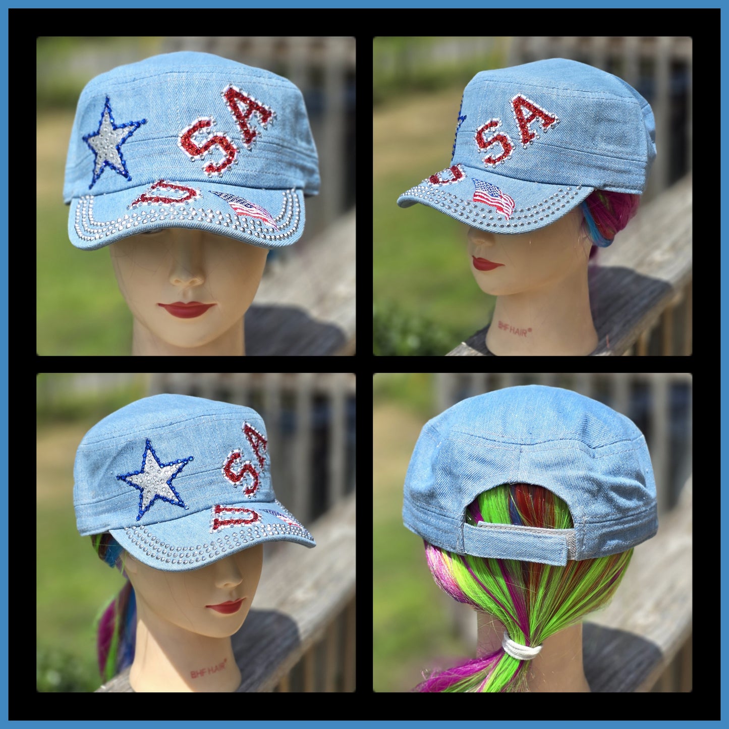 Blue Denim USA BLING Hat
