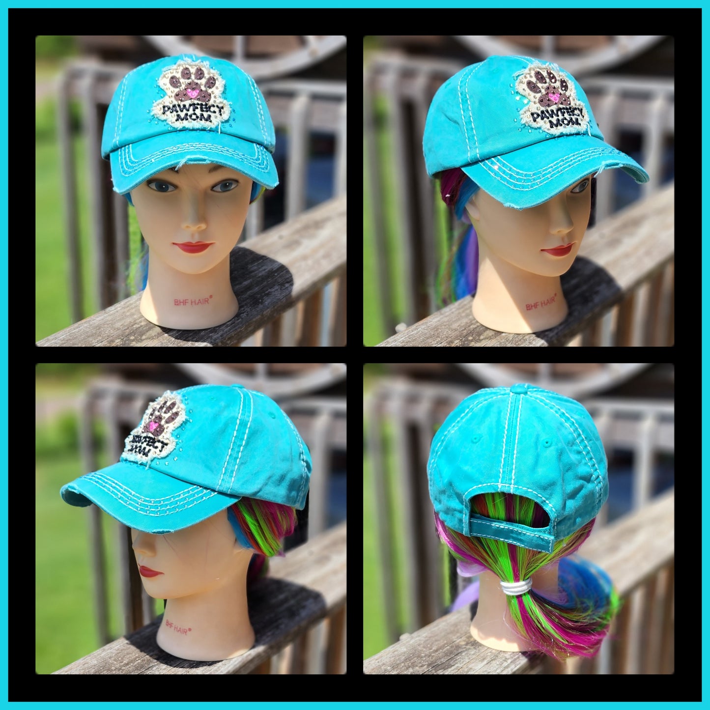 Turquoise Pawfect BLING Hat