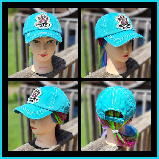 Turquoise Pawfect BLING Hat