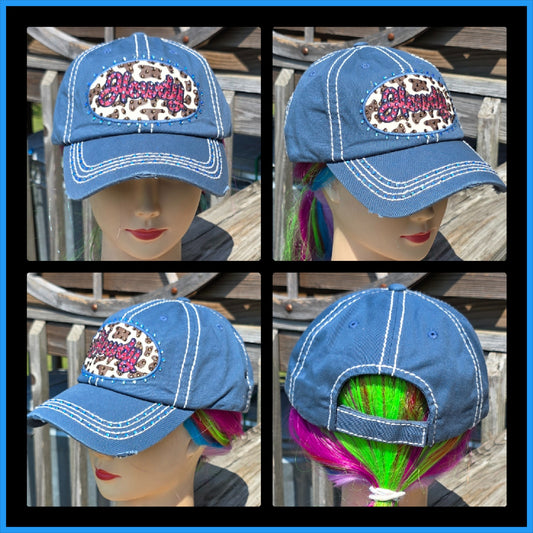 Blue Howdy BLING Hat